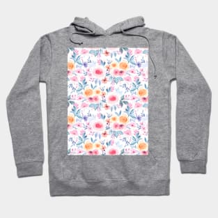 Watercolor flowers and leaves 2 Hoodie